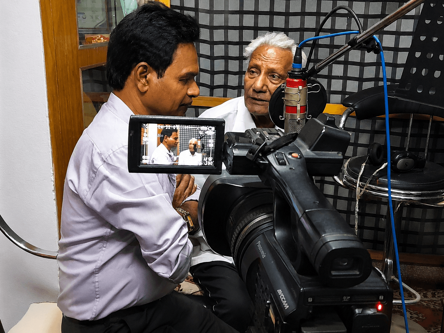 Isolated recording booth used for regional-language speech data collection
